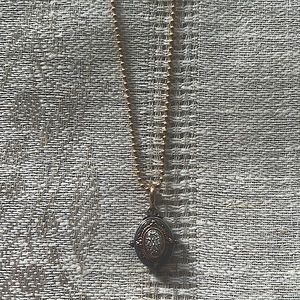 Konstantino Pave Diamond Pearl Pendant Necklace